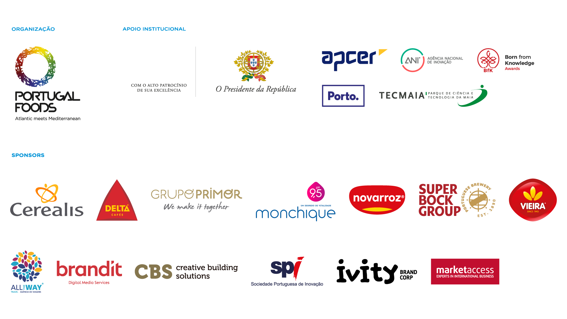 Patrocinadores do Prémio ECOTROPHELIA Portugal 2022